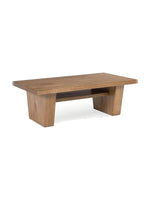 Table de salon Tila TOCO Meubles rectangulaire en bois clair avec étagère de rangement intégrée