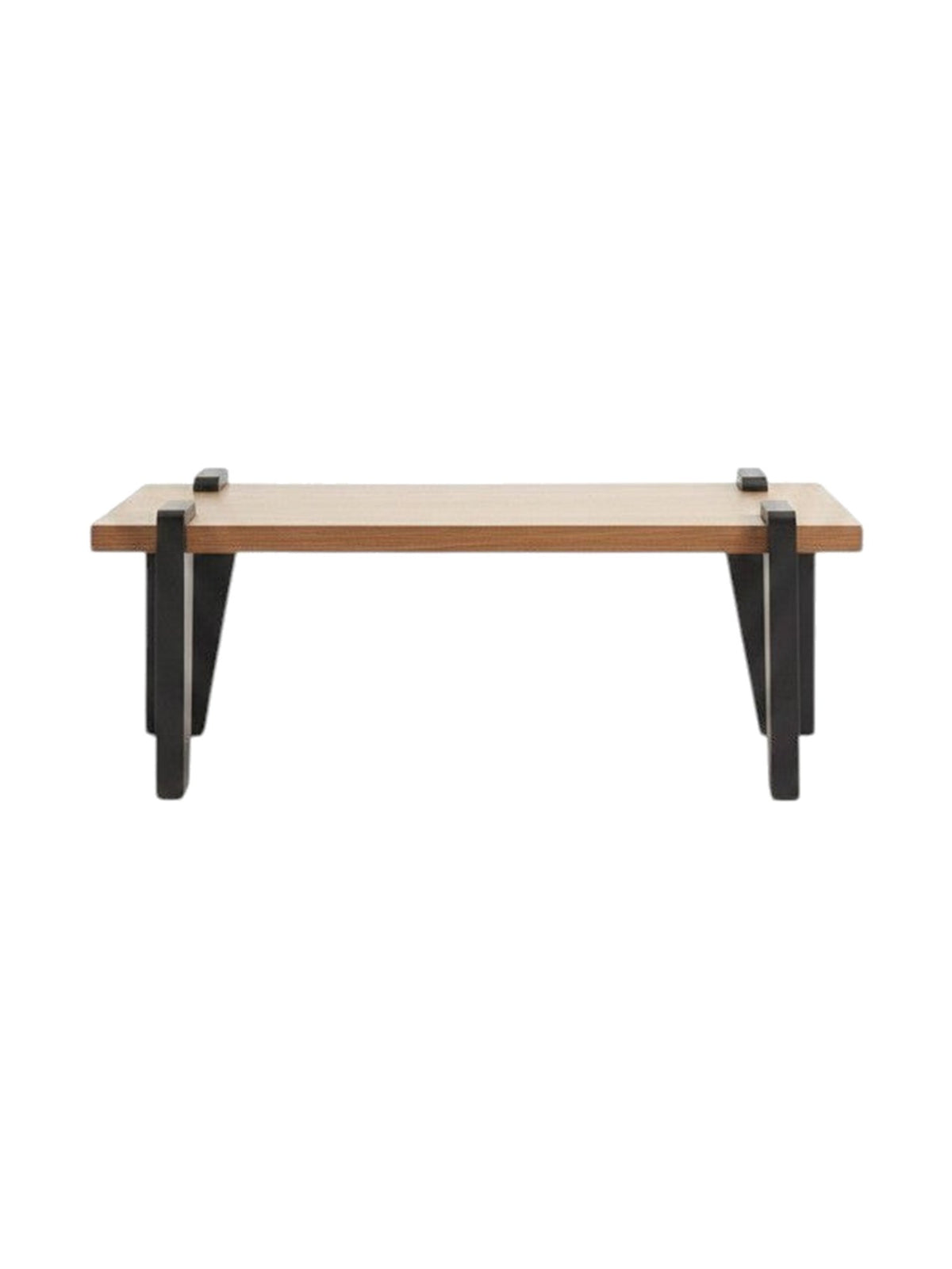 Table basse rectangulaire Zenko TOCO Meubles avec plateau en bois naturel et pieds noirs modernes