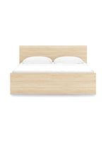 Très grand lit plateforme TOCO Meubles Hazel en bois naturel au design minimaliste et épuré