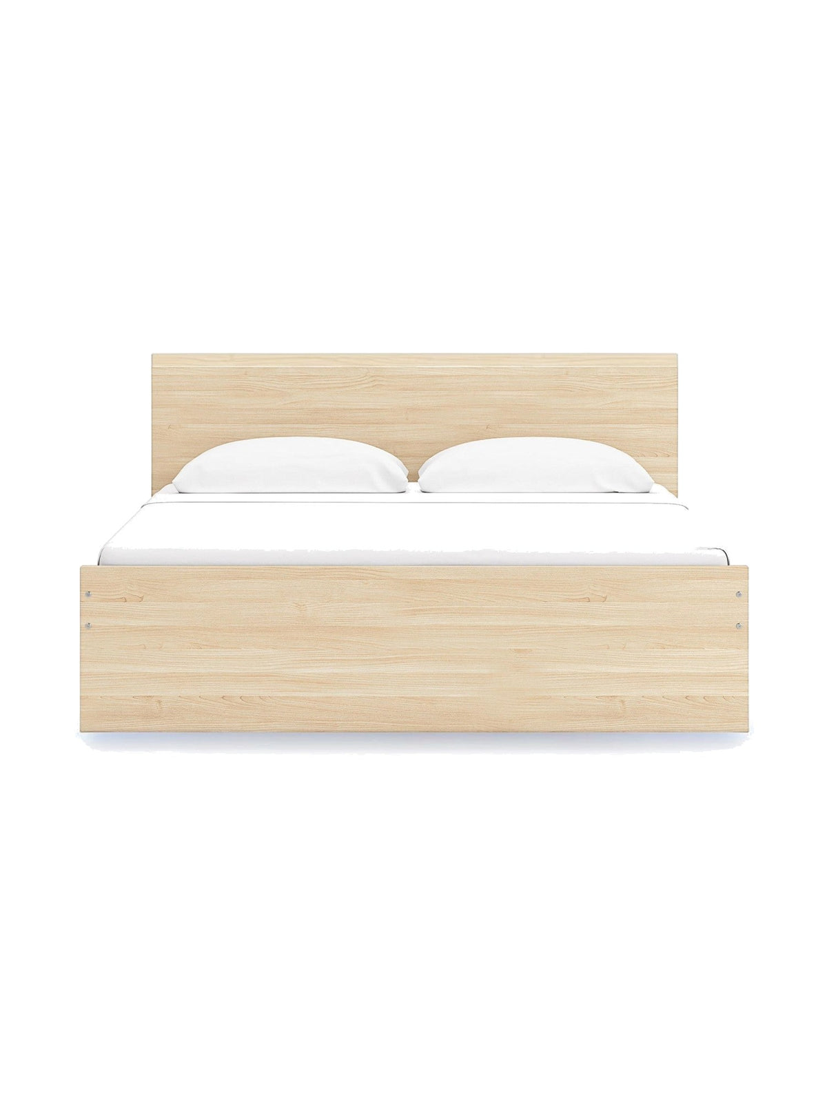 Très grand lit plateforme TOCO Meubles Hazel en bois naturel au design minimaliste et épuré