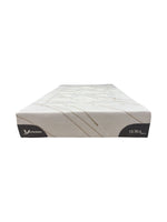 Matelas Ultra Medium TOCO Meubles en mousse avec tissu rafraîchissant blanc et détails gris sur les côtés