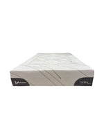 Matelas TOCO Meubles Ultra Medium avec tissu rafraîchissant blanc et détails gris sur les côtés