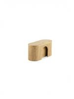Banc rond extensible TOCO Meubles en placage de chêne clair avec design incurvé et pieds en bois massif