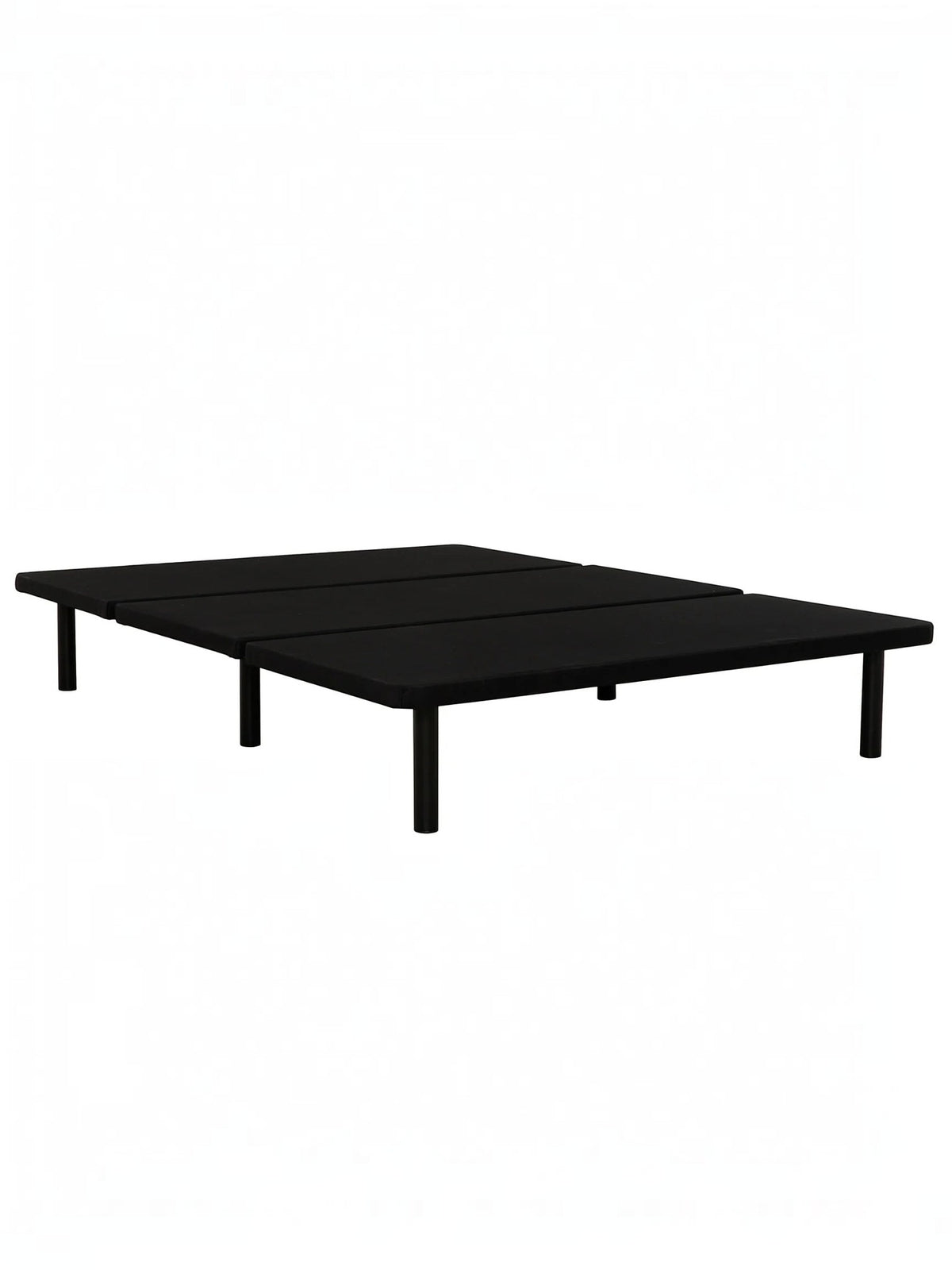 Base de lit double noire Air Flow de TOCO Meubles avec structure métallique robuste et design minimaliste