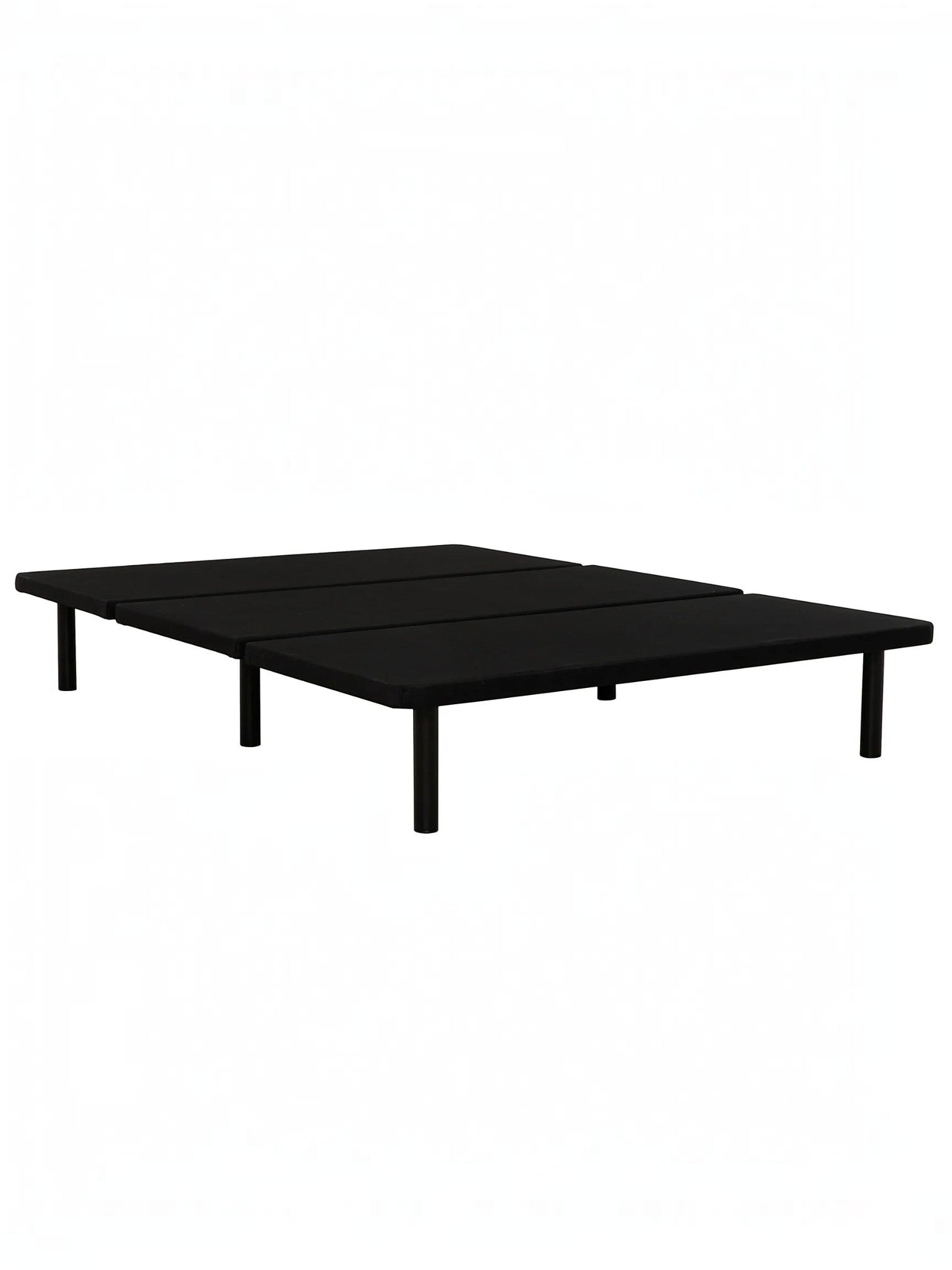 Base de lit double noire Air Flow de TOCO Meubles avec structure métallique robuste et design minimaliste