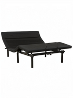 Base de lit électrique TOCO Meubles Cruz noire avec réglages articulés pour la tête, le cou et les jambes.