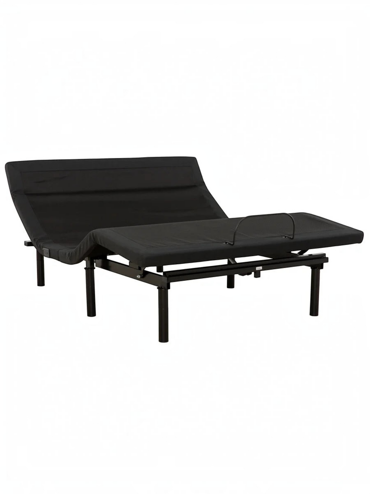 Base de lit électrique TOCO Meubles Cruz noire avec réglages articulés pour la tête, le cou et les jambes.