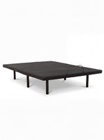 Base de lit électrique Cruz de TOCO Meubles en tissu noir avec structure en acier et barre de retenue de matelas