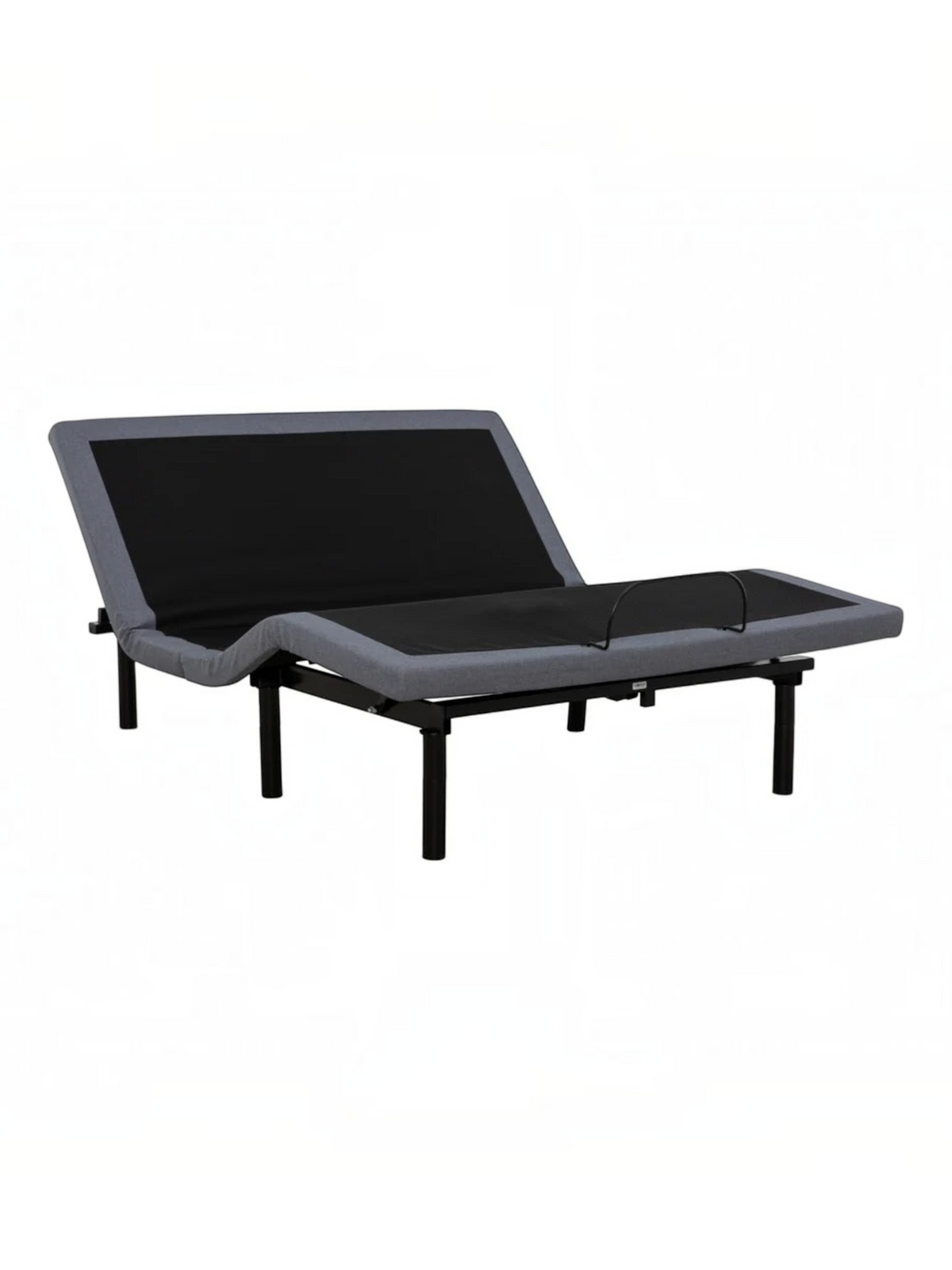 Base de lit électrique Providence de TOCO Meubles en tissu gris avec réglages articulés pour tête et pieds