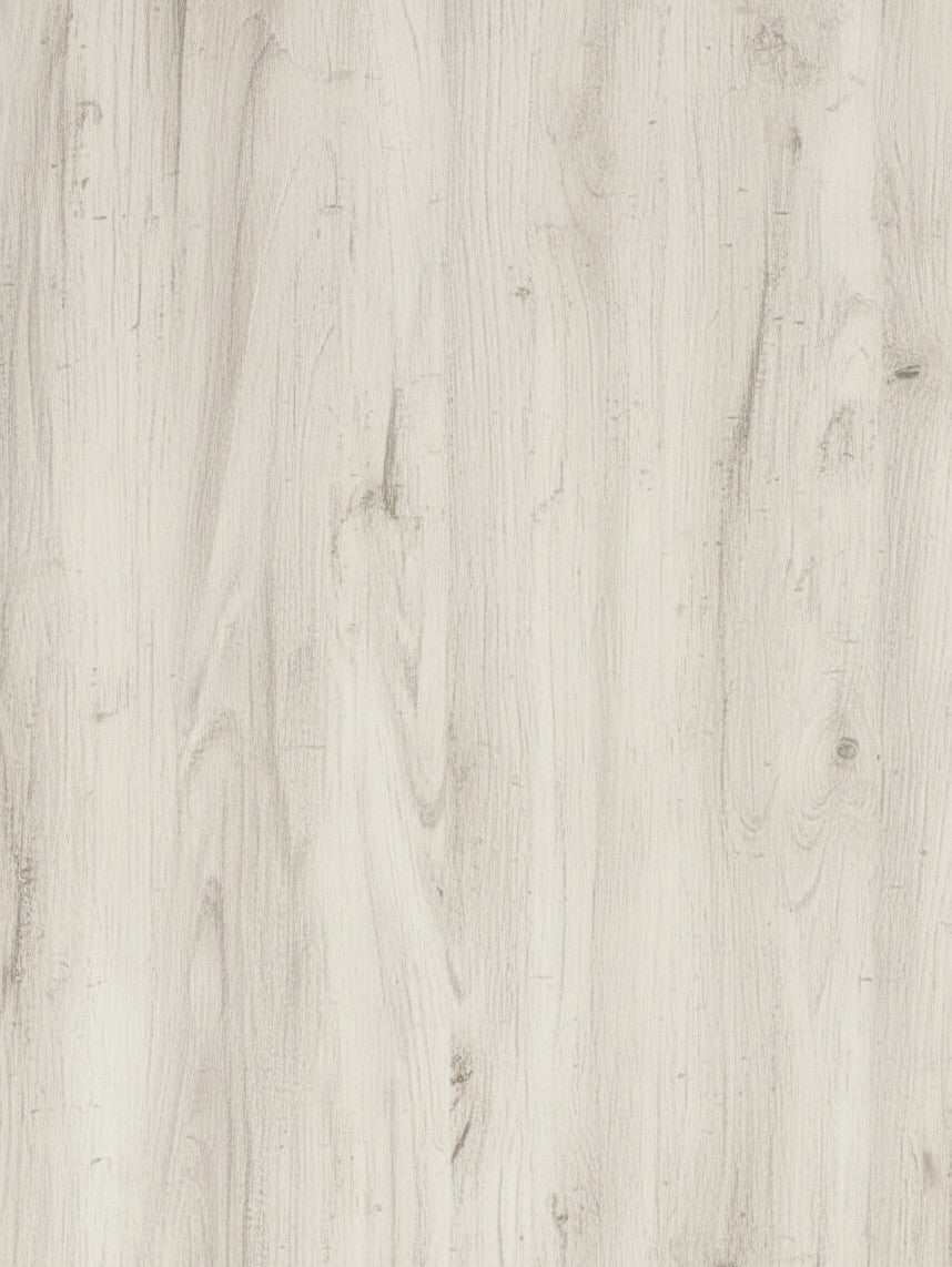 Gros plan sur la texture du bois blanchi du meuble télé TOCO Meubles Bella avec ses veines naturelles et claires