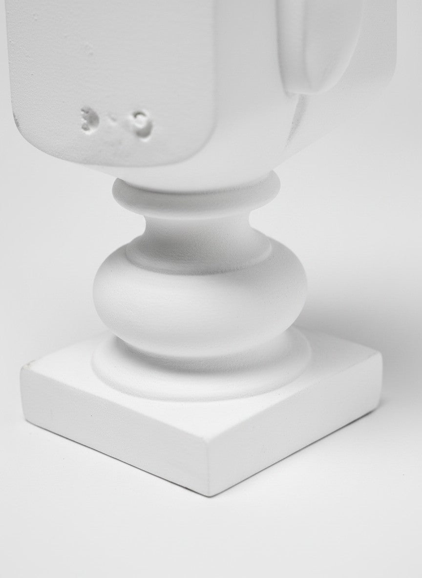 Buste de renard Murray en résine blanche par TOCO Meubles, sculpture décorative au design moderne et épuré
