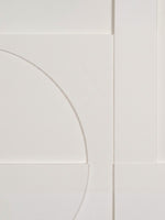 Cadre décoratif TOCO Meubles Clarity II blanc avec motifs géométriques abstraits en relief et lignes épurées