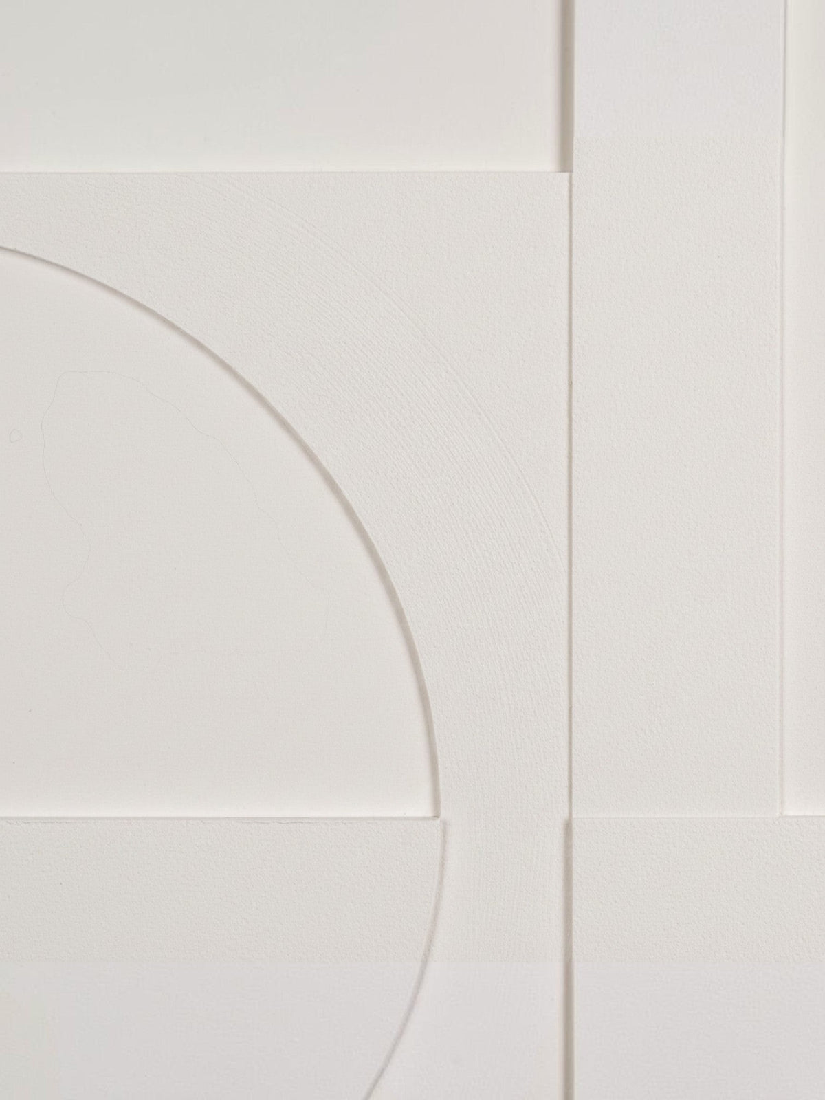 Cadre décoratif TOCO Meubles Clarity II blanc avec motifs géométriques abstraits en relief et lignes épurées