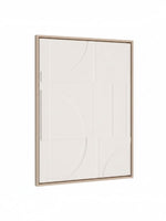 Cadre décoratif TOCO Meubles Clarity II abstrait monochrome avec formes géométriques et cadre en bois naturel