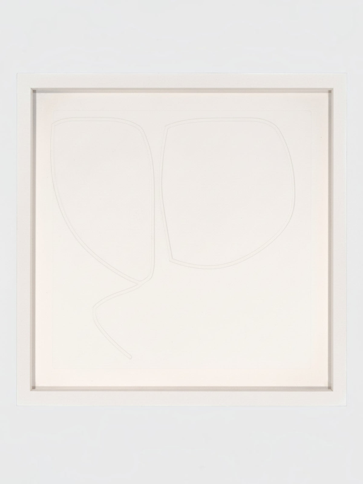 Cadre décoratif TOCO Meubles Dream II blanc au design minimaliste et épuré avec lignes abstraites en relief