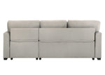Canapé convertible Teni gris clair TOCO Meubles, 3 places, tissu doux, idéal pour salon spacieux.