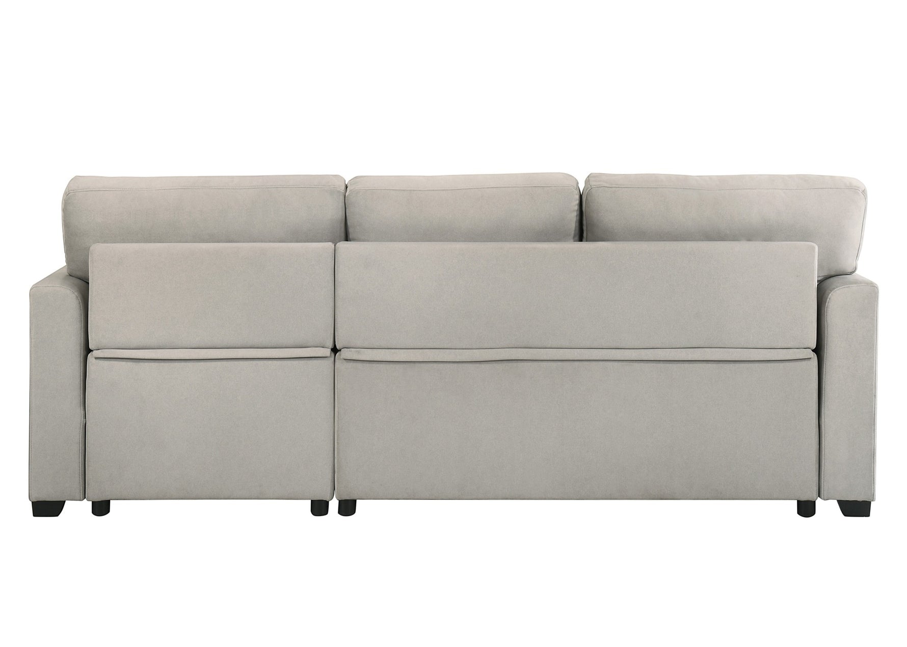 Canapé convertible Teni gris clair TOCO Meubles, 3 places, tissu doux, idéal pour salon spacieux.