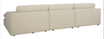 TOCO Meubles Canapé Elyza modulaire beige en tissu, 3 places, confortable et généreux pour un salon chic.