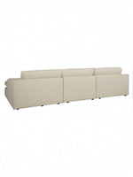 TOCO Meubles Canapé Elyza modulaire beige en tissu, 3 places, confortable et généreux pour un salon chic.