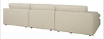 TOCO Meubles Canapé Elyza modulaire beige en tissu, 3 places, confortable et généreux pour un salon chic.