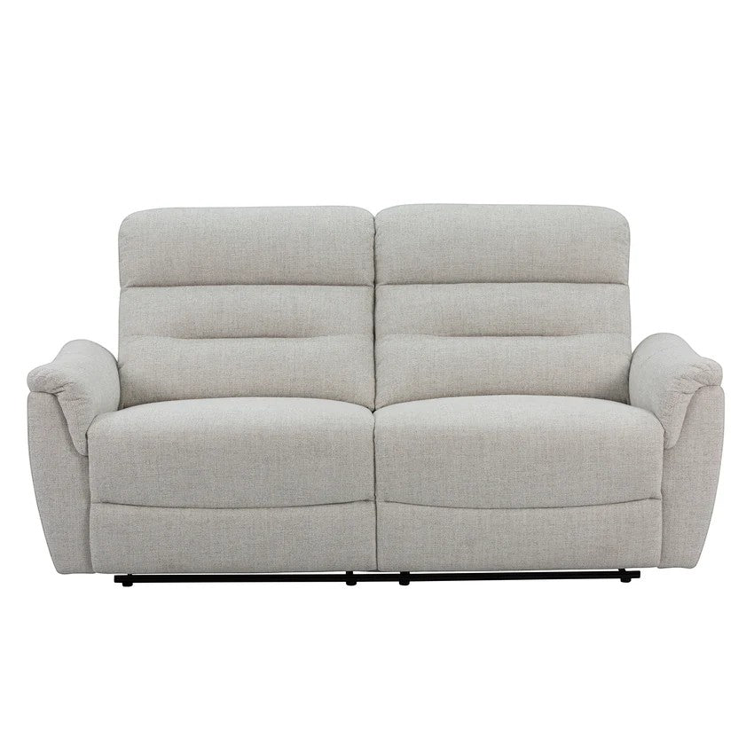 TOCO Meubles Canapé inclinable Hudson gris clair en tissu, 2 places, dossier capitonné, idéal pour salon.