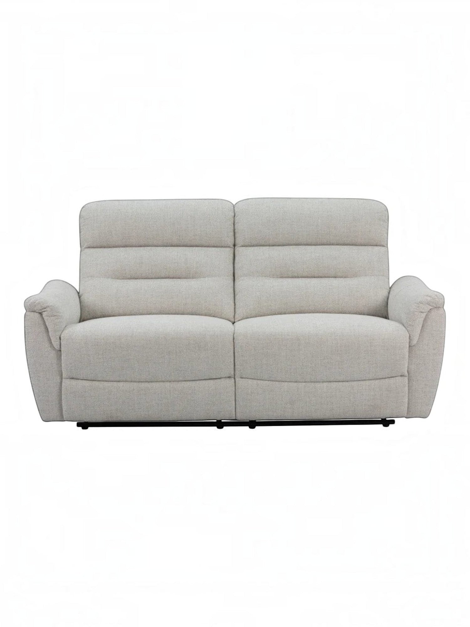 TOCO Meubles Canapé inclinable Hudson gris clair en tissu, 2 places, dossier capitonné, idéal pour salon.