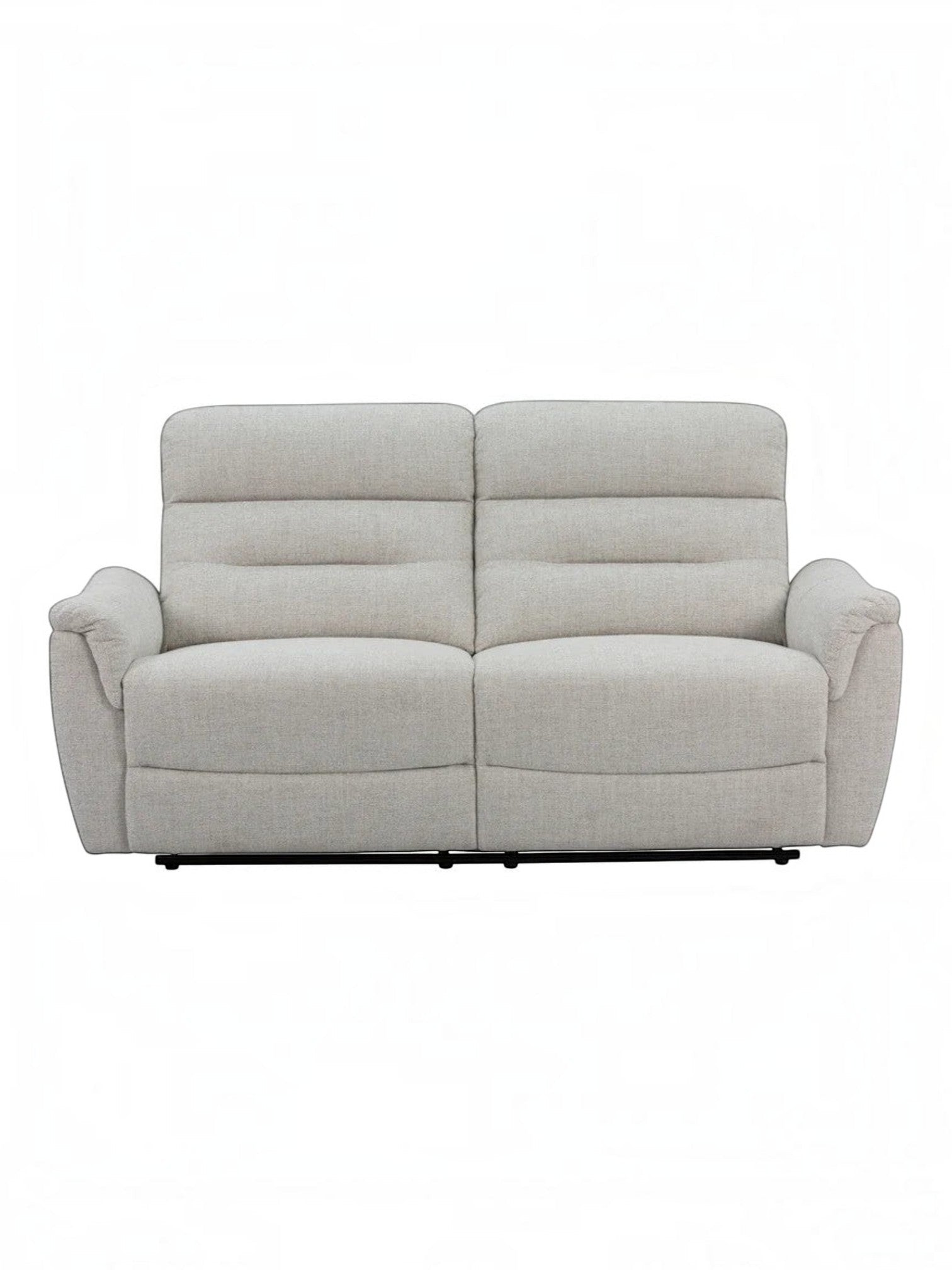 TOCO Meubles Canapé inclinable Hudson gris clair en tissu, 2 places, dossier capitonné, idéal pour salon.