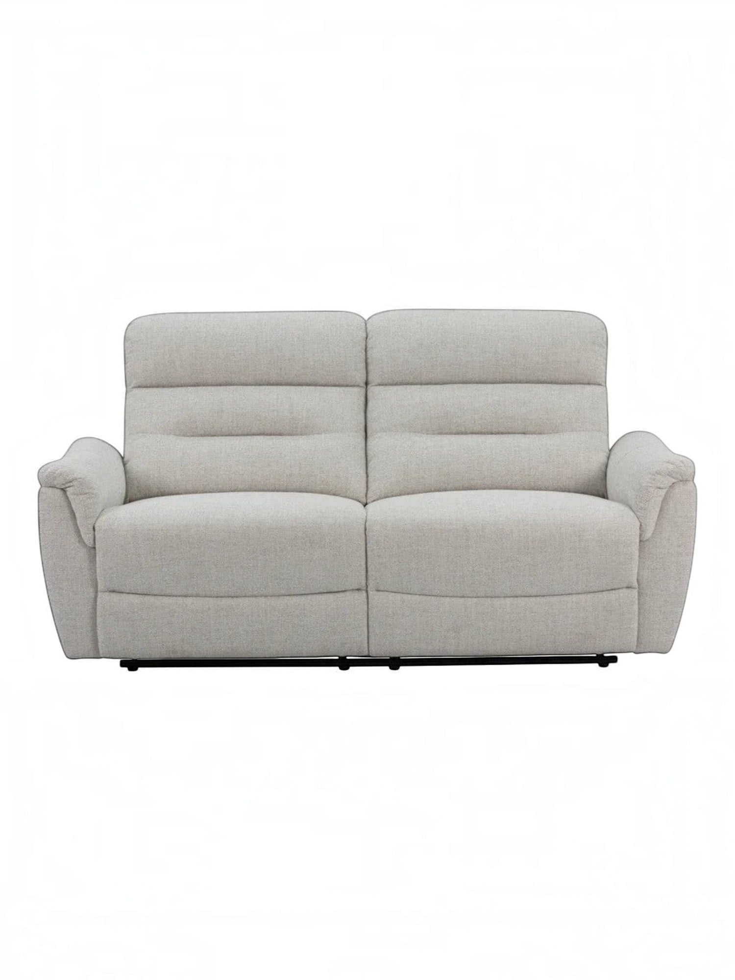 TOCO Meubles Canapé inclinable Hudson gris clair en tissu, 2 places, dossier capitonné, idéal pour salon.