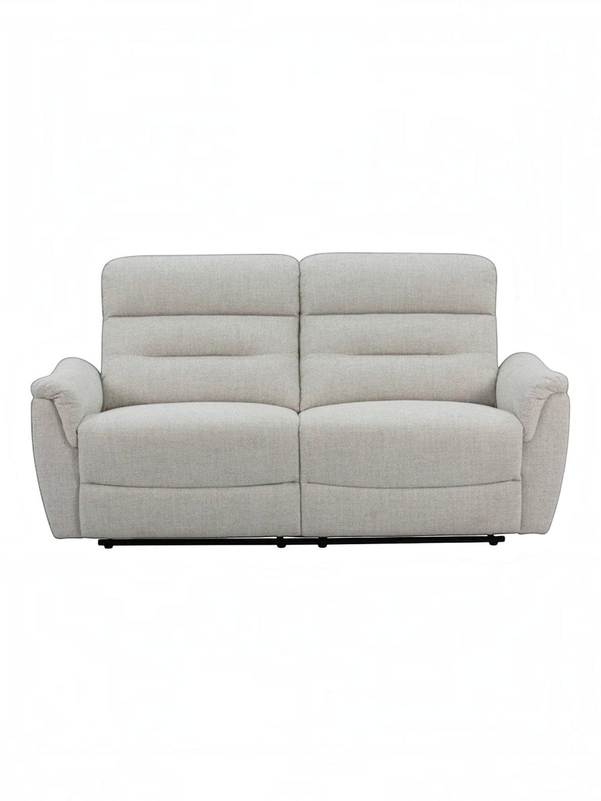 TOCO Meubles Canapé inclinable Hudson gris clair en tissu, 2 places, dossier capitonné, idéal pour salon.