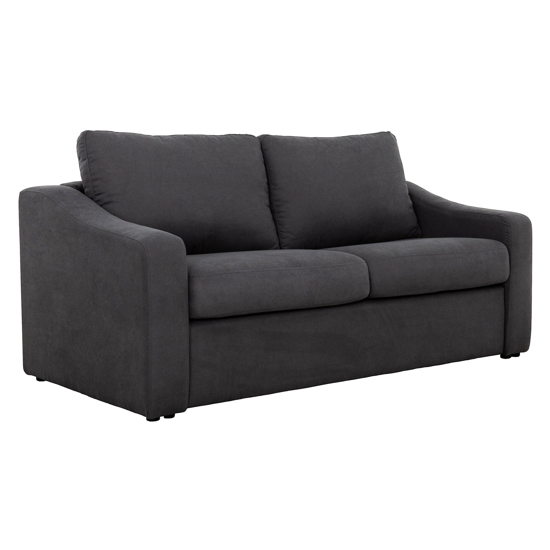 TOCO Meubles Canapé-lit Ayana gris foncé, tissu doux, 2 places, convertible en lit d'appoint pour salon.