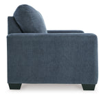 Canapé-lit Jabari 2 places bleu marine en tissu par TOCO Meubles, design moderne et confortable.