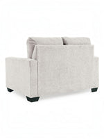 TOCO Meubles Canapé-lit Jabari 2 places gris clair texturé, pieds noirs bas