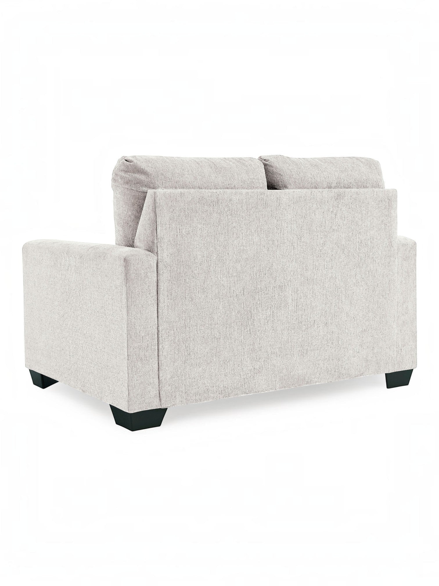 TOCO Meubles Canapé-lit Jabari 2 places gris clair texturé, pieds noirs bas