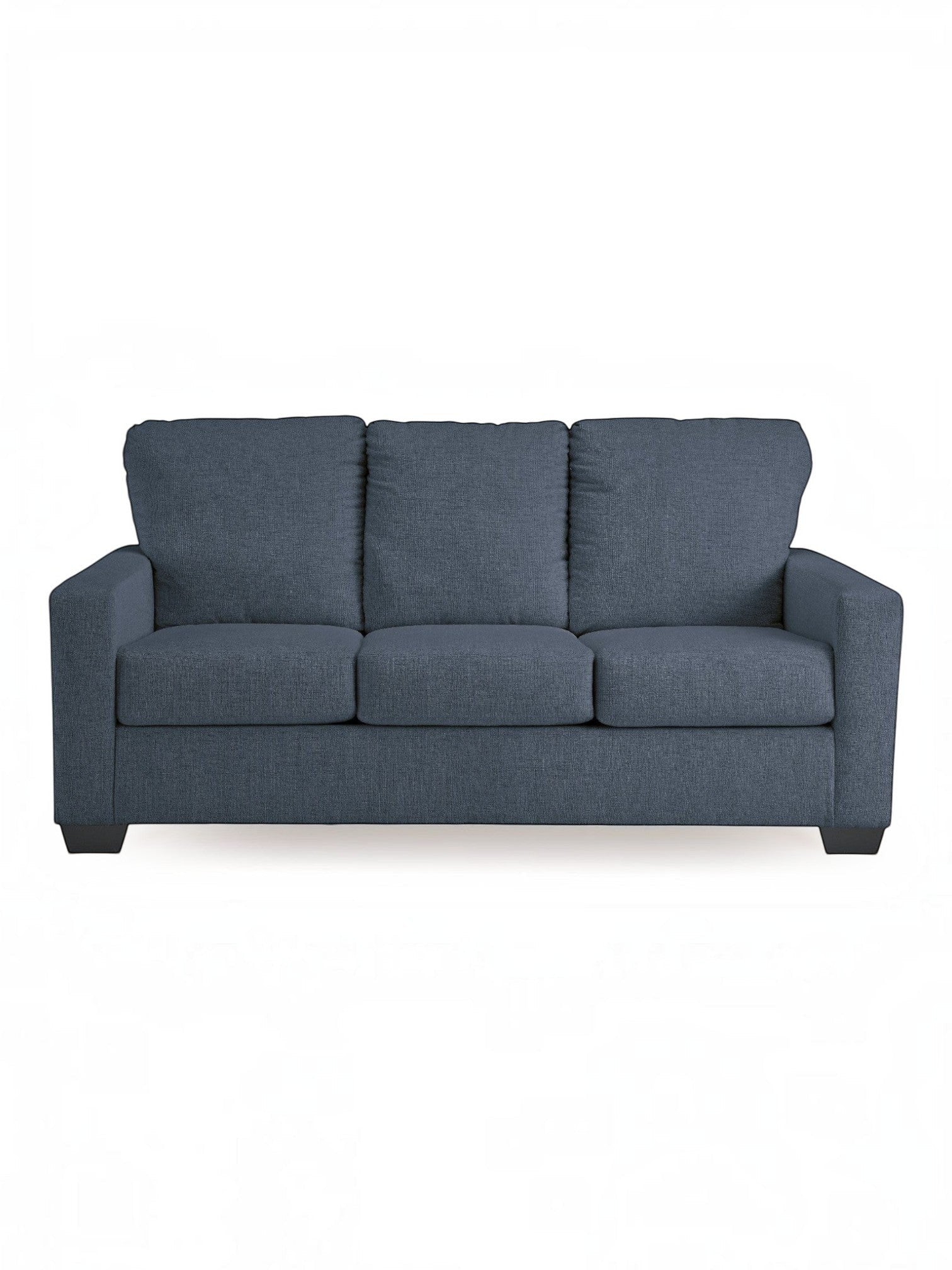 TOCO Meubles Canapé-lit Jabari 3 places bleu marine en tissu, design moderne et confortable.
