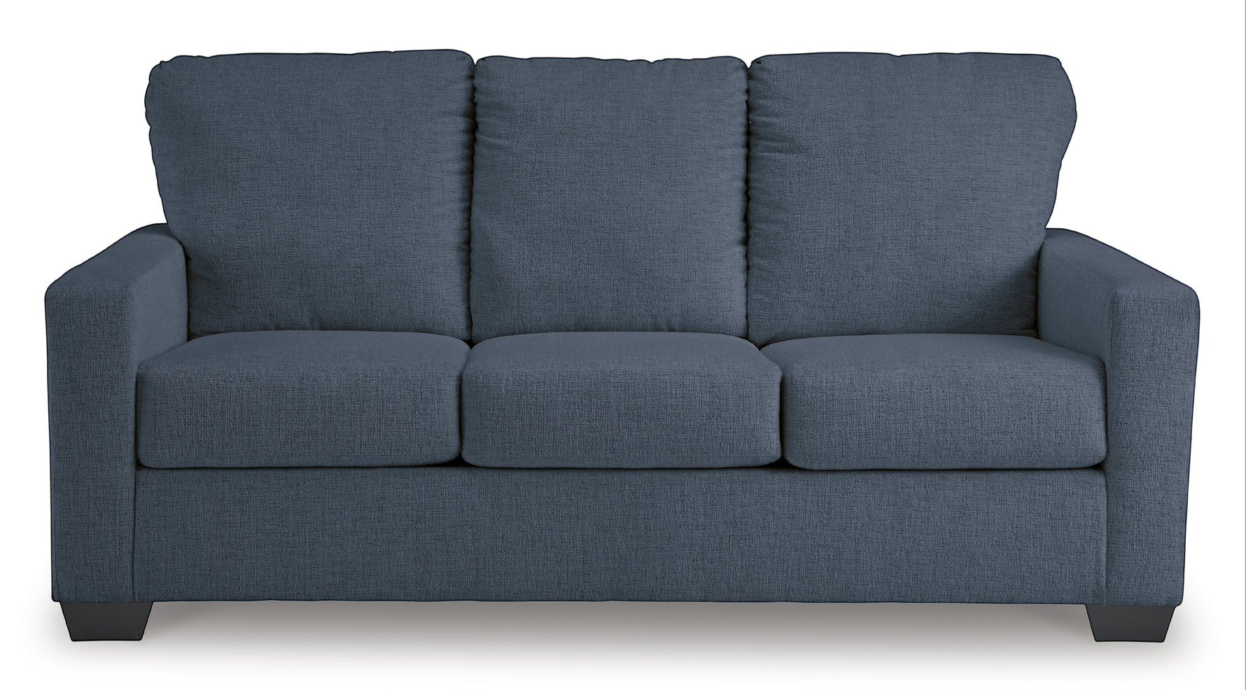 TOCO Meubles Canapé-lit Jabari 3 places bleu marine en tissu, design moderne et confortable.
