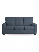 TOCO Meubles Canapé-lit Jabari 3 places bleu marine en tissu, design moderne et confortable.