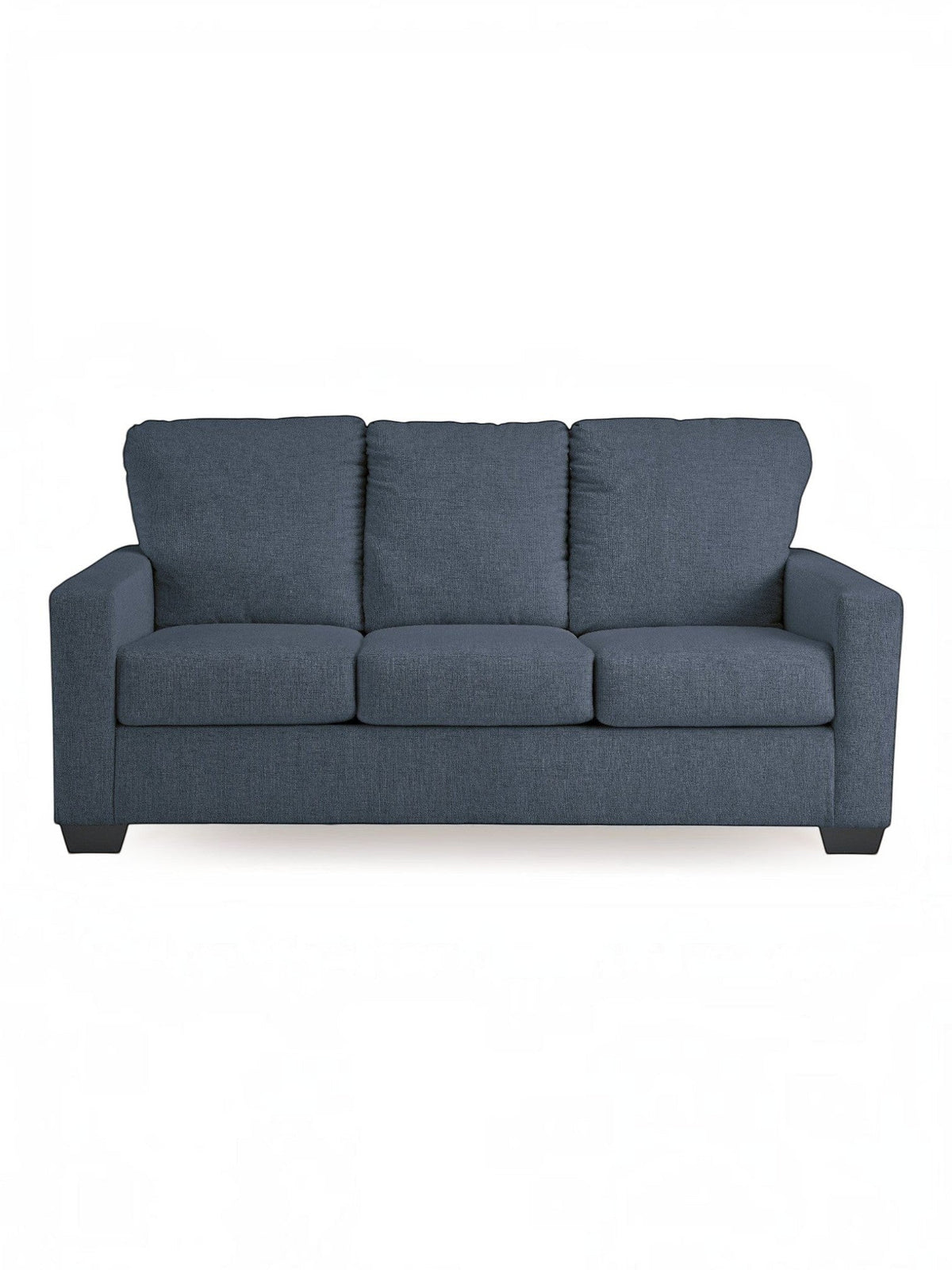 TOCO Meubles Canapé-lit Jabari 3 places bleu marine en tissu, design moderne et confortable.