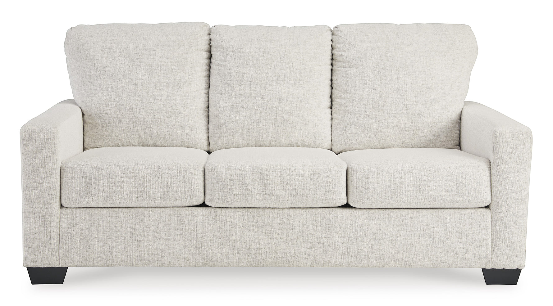 TOCO Meubles Canapé-lit Jabari 3 places crème texturé, design moderne avec coussins moelleux.
