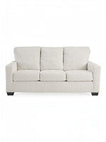 TOCO Meubles Canapé-lit Jabari 3 places crème texturé, design moderne avec coussins moelleux.