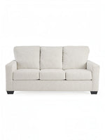 TOCO Meubles Canapé-lit Jabari 3 places crème texturé, design moderne avec coussins moelleux.