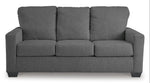 TOCO Meubles Canapé-lit Jabari 3 places gris anthracite en tissu, design moderne et confortable.