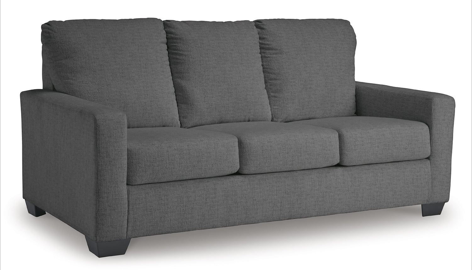 TOCO Meubles Canapé-lit Jabari 3 places gris anthracite en tissu, design moderne avec coussins confortables.