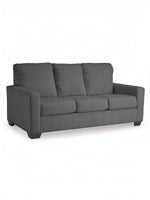 TOCO Meubles Canapé-lit Jabari 3 places gris anthracite en tissu, design moderne avec coussins confortables.