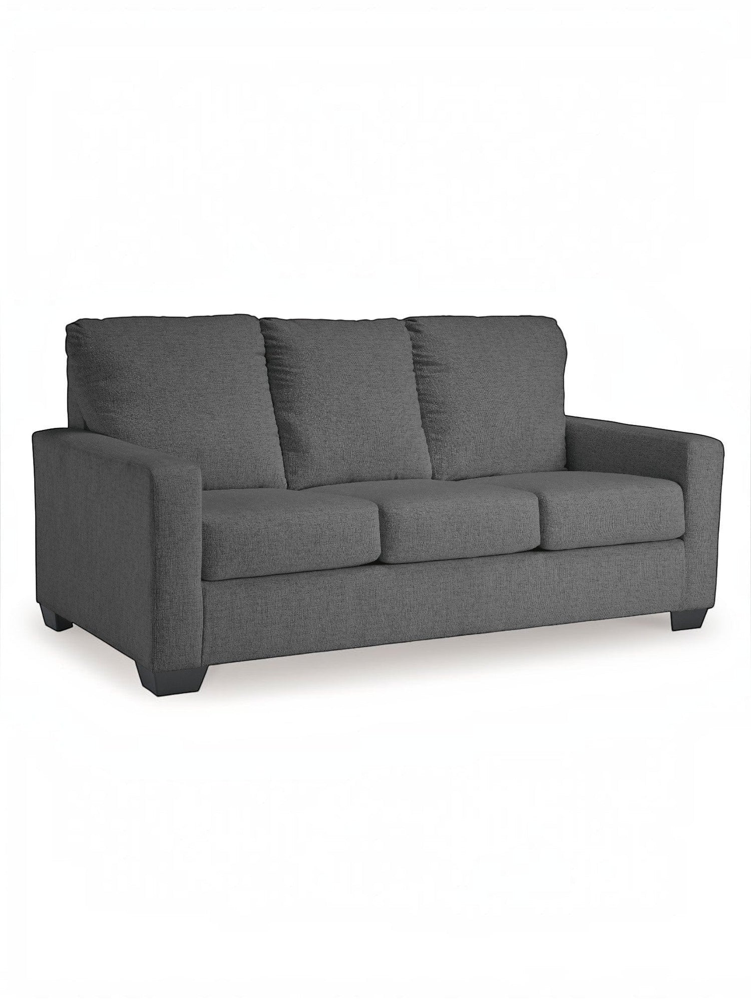 TOCO Meubles Canapé-lit Jabari 3 places gris anthracite en tissu, design moderne avec coussins confortables.