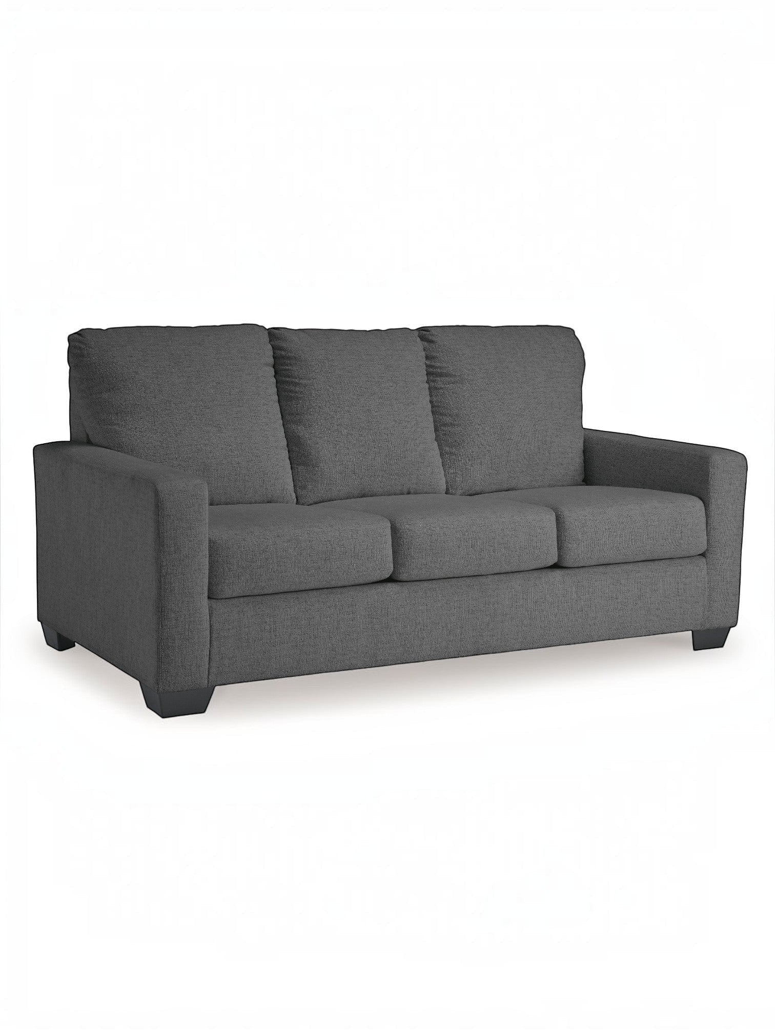 TOCO Meubles Canapé-lit Jabari 3 places gris anthracite en tissu, design moderne avec coussins confortables.
