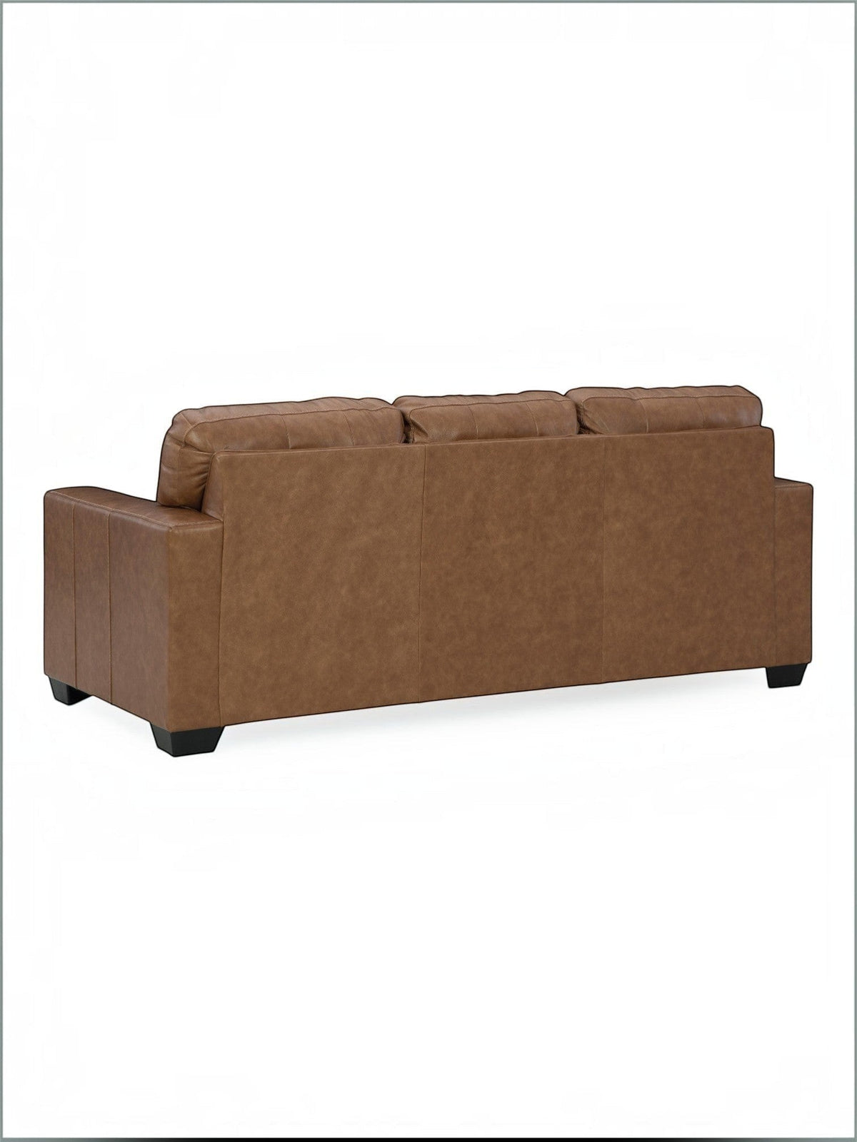 TOCO Meubles - Canapé-lit Jelani en cuir marron, 3 places, assise confortable, design polyvalent.