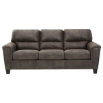 TOCO Meubles Canapé-lit Kairo gris anthracite en aspect cuir, 3 places, convertible pour couchage d'appoint.