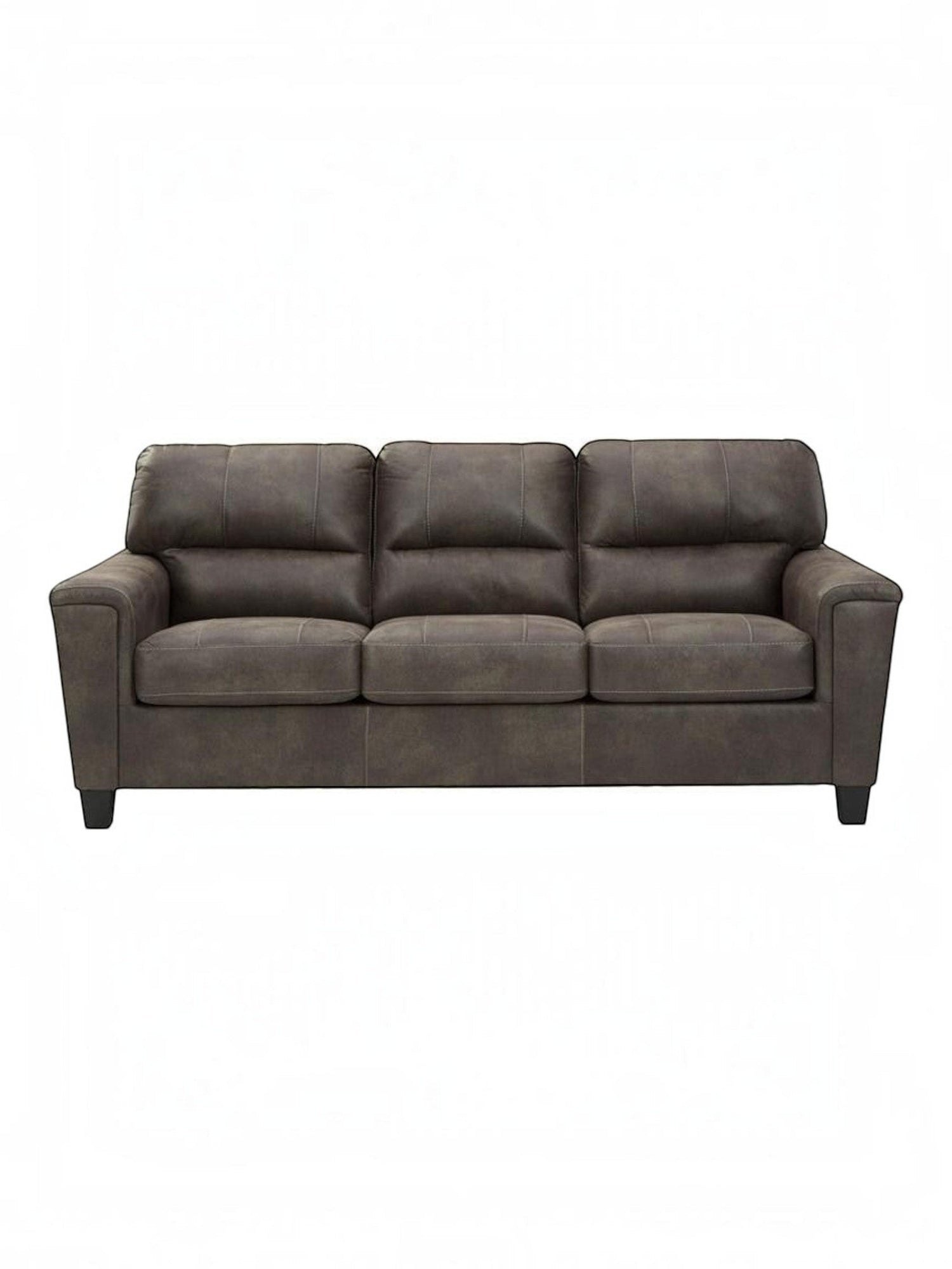 TOCO Meubles Canapé-lit Kairo gris anthracite en aspect cuir, 3 places, convertible pour couchage d'appoint.