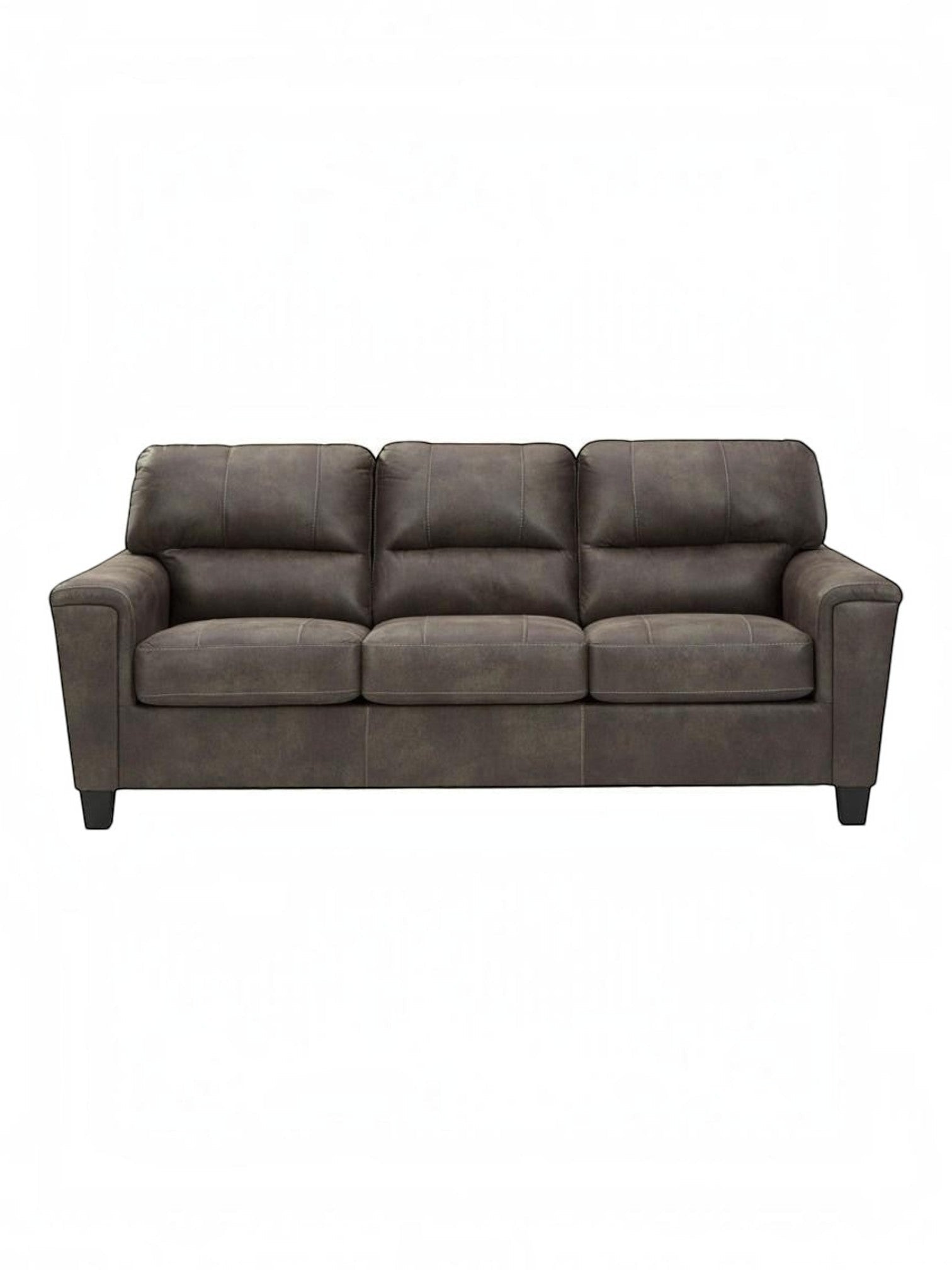 TOCO Meubles Canapé-lit Kairo gris anthracite en aspect cuir, 3 places, convertible pour couchage d'appoint.