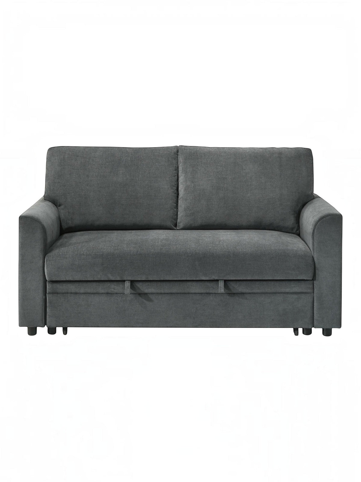 Canapé-lit Nico gris foncé en tissu, 2 places, design moderne et polyvalent par TOCO Meubles.